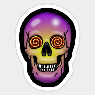 Skull, x-ray specs eyes, no background Sticker